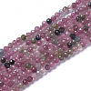 Natural Pink Tourmaline Beads Strands G-F596-06-2mm-1