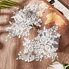 Flower Pattern Polyester Embroidered Lace Appliques DIY-WH0304-593B-4