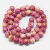 Synthetic Fossil Beads Strands G-L028-6mm-07-6
