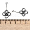 Snake 316 Surgical Stainless Steel Belly Button Rings EJEW-G416-18A-AS-5