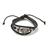 PU Imitation Leather Cord Triple Layer Multi-strand Bracelets BJEW-P329-04B-AS-1