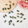 DICOSMETIC 30Pcs Natural Moss Agate Connector Charms FIND-DC0003-54-4