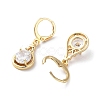 Rack Plating Golden Brass Dangle Leverback Earrings EJEW-A030-02B-G-2
