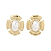 316 Surgical Stainless Steel & CCB Imitation Pearl Stud Earrings for Women STAS-B063-03G-06-1