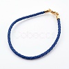 Braided Leather Cord Bracelet Making MAK-L018-04-2