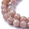 Electroplate Natural Sunstone Beads Strands G-F627-03-D01-3