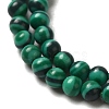 Synthetic Malachite Beads Strands G-B090-A13-01-4