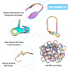 DICOSMETIC 50Pcs Rainbow Color 304 Stainless Steel Leverback Earring Findings DIY-DC0001-52-4