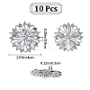 Gorgecraft 10Pcs 3-Hole Alloy Rhinestone Button BUTT-GF0003-55-2