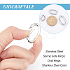 Unicraftale 3Pcs 3 Styles 304 Stainless Steel Spring Gate Rings STAS-UN0040-93-3