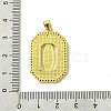 Real 18K Gold Plated Brass Micro Pave Cubic Zirconia Pendants KK-H472-14G-13-3