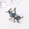 Grasshopper Alloy Rhinestone Brooches PW-WG35D4D-01-4