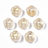 Transparent Spray Painted Glass Beads X-GLAA-N035-07A-B01-1