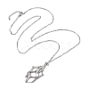 Non-Tarnish Stainless Steel Macrame Pouch Empty Stone Holder for Necklace Makings NJEW-JN04826-03-1