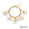 Heart & Eye & Star Stainless Steel Cubic Zirconia Charm Bracelet for Women WM9212-3-2