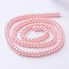 Eco-Friendly Spray Painted Glass Rondelle Bead Strands DGLA-L003-3x5mm-56-2