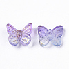 Two Tone Transparent Spray Painted Glass Charms X1-GLAA-N035-08A-G01-2