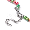 Glass Imitation Pearl Round Beaded Necklace NJEW-JN04464-5