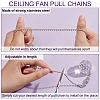 Electorplated Glass Ceiling Fan Pull Chain Extenders FIND-AB00025-4