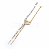 Couples 304 Stainless Steel Link Bracelets Sets BJEW-I283-10-2