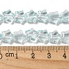 Baking Paint Transparent Glass Beads Strands DGLA-A07-T8mm-KD04-4