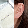 Cubic Zirconia Diamond Stud Earrings STER-M105-01A-S-2