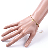 Star Brass Link Bracelets & Dangle Earrings Jewelry Sets SJEW-JS01090-5