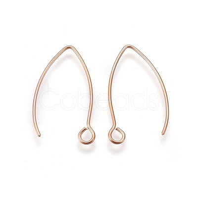 Ion Plating(IP) 304 Stainless Steel Earring Hooks STAS-O119-03RG-1