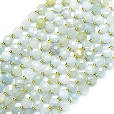 Natural Aquamarine Beads Strands G-K389-B54-01-1