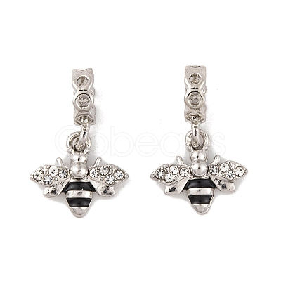 Rack Plating Alloy Crystal Rhinestone European Dangle Charms FIND-C055-26P-1