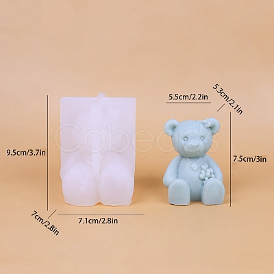 Bear Scented Candle Food Grade Silicone Molds PW-WG48046-01-1