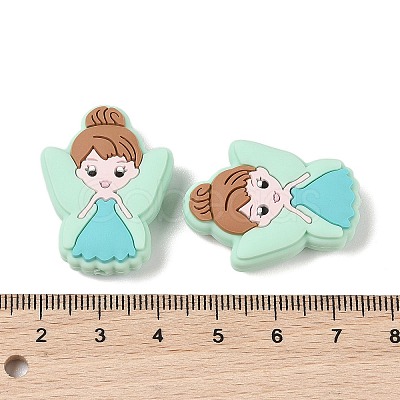 Angel Food Grade Silicone Focal Beads SIL-A008-06C-1