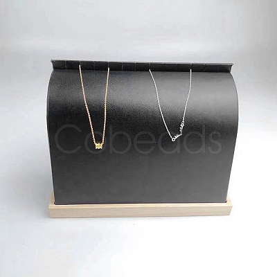 Wood Covered with PU Leather Necklace Display Stands NDIS-A002-01B-1