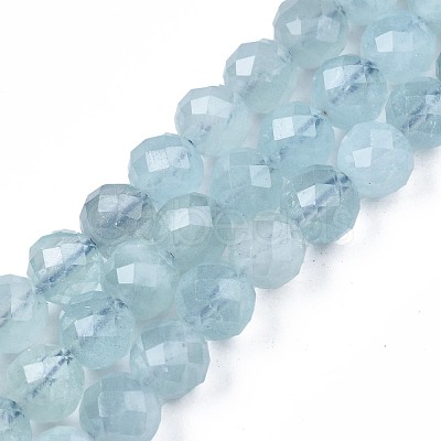 Natural Aquamarine Beads Strands X-G-S345-6mm-014-1