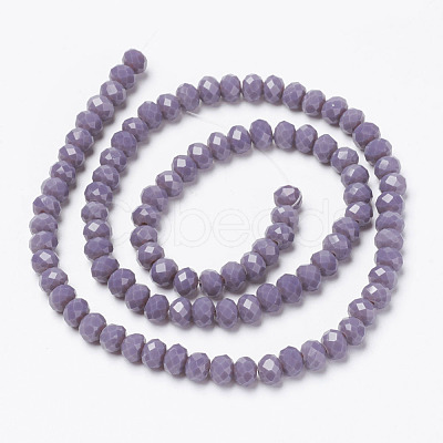 Opaque Solid Color Glass Beads Strands EGLA-A034-P6mm-D11-1