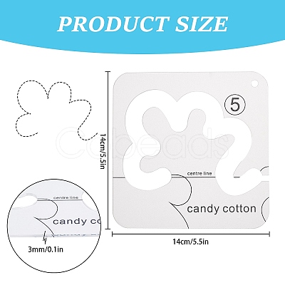 Gorgecraft Transparent Acrylic Sewing Template DIY-GF0002-88-1