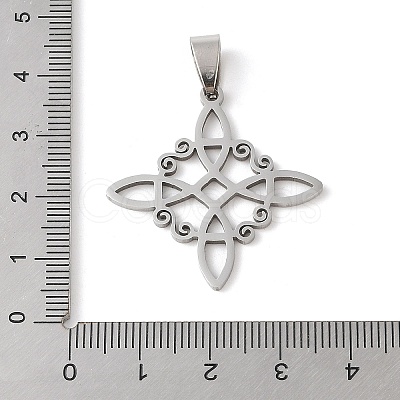 Non-Tarnish Hollow Out 201 Stainless Steel Pendants STAS-G330-01B-P-1