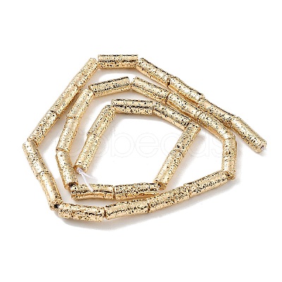 Electroplated Natural Lava Rock Beads Strands G-H303-A08-LG-1