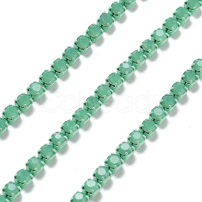 Iron Rhinestone Glass Cup Chain CH-U001-01A-1