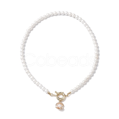 Shell Pearl Beaded Necklaces for Women NJEW-JN04832-1