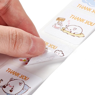 Adhesive Thank You Stickers Roll DIY-M035-03F-1