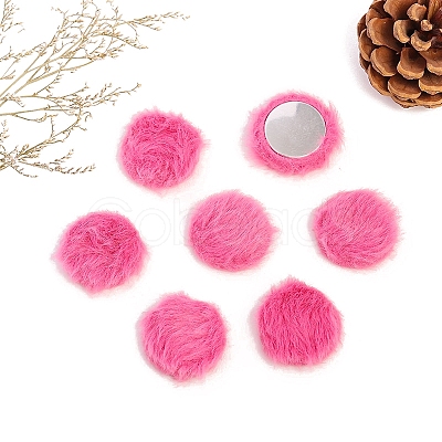 Imitation Rabbit Fur Ball Fabric Cabochons PW-WG0C4D6-02-1