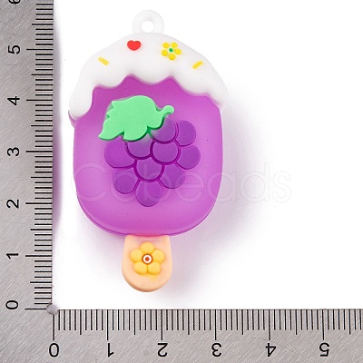 Ice Cream with Fruit PVC Plastic Pendants KY-S172-11C-1