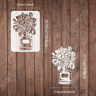 Plastic Reusable Drawing Painting Stencils Templates DIY-WH0202-366-1