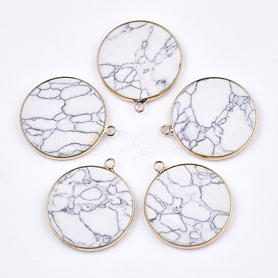 Synthetic Howlite Pendants G-T112-24G-1