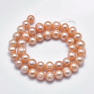 Natural Cultured Freshwater Pearl Beads Strands PEAR-F007-06A-01-1