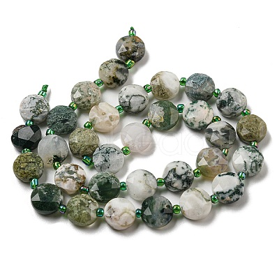 Natural Tree Agate Beads Strands G-NH0015-D04-01-1