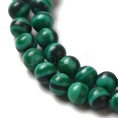 Synthetic Malachite Beads Strands G-B090-A13-01-1