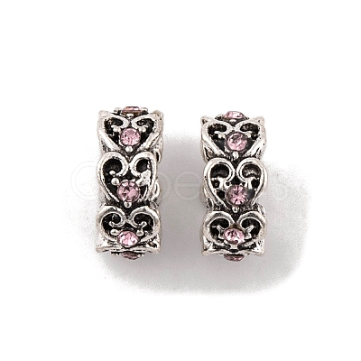 Rack Plating Alloy European Beads FIND-C055-03AS-1