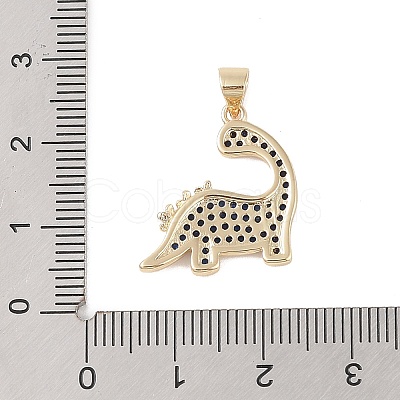 Brass Micro Pave Cubic Zirconia Pendants KK-E111-45E-G-1